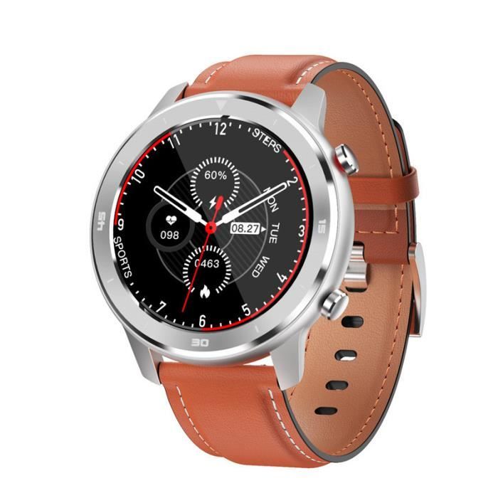 Brown Leather Nouveau DT78 montre intelligente hommes Fitness Tracker femmes appareils portables IP68 Smartwatch fréquence cardiaque