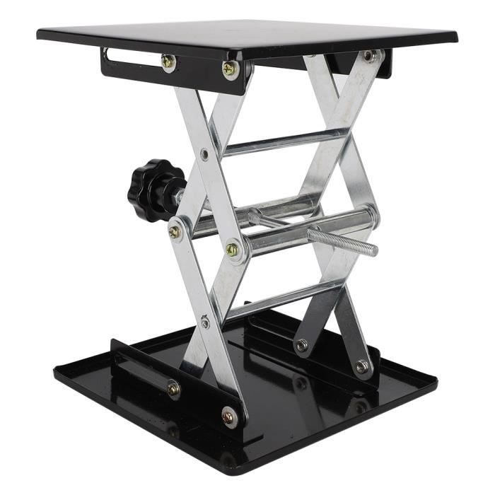 Plate-forme de levage à ciseaux, cric à ciseaux, laboratoire stable réglable de 200 mm × 200 mm pour équipements de