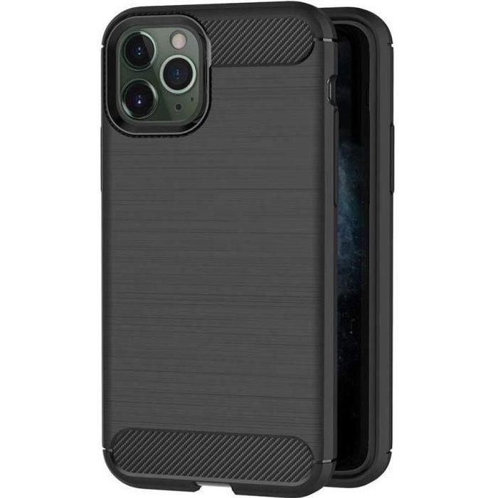 Coque iphone 11 PRO , Coque Silicone Anti-Choc Anti-Rayure Gel Case - Noir