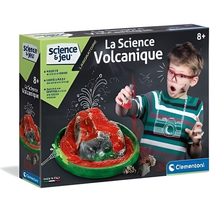 Coffret Laboratoire : La science volcanique (Avec maquette volcan 3D, puzzle, cartes educatives) - Jeu scientifique, Experience -