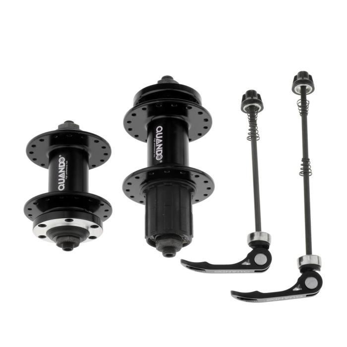 Deluxe Moyeu de Vélo Ensemble 32 Trous Ultra-léger Roulement Scellé Disc Frein 6-Boulon de Roue Moyeux avec Rapide Noir