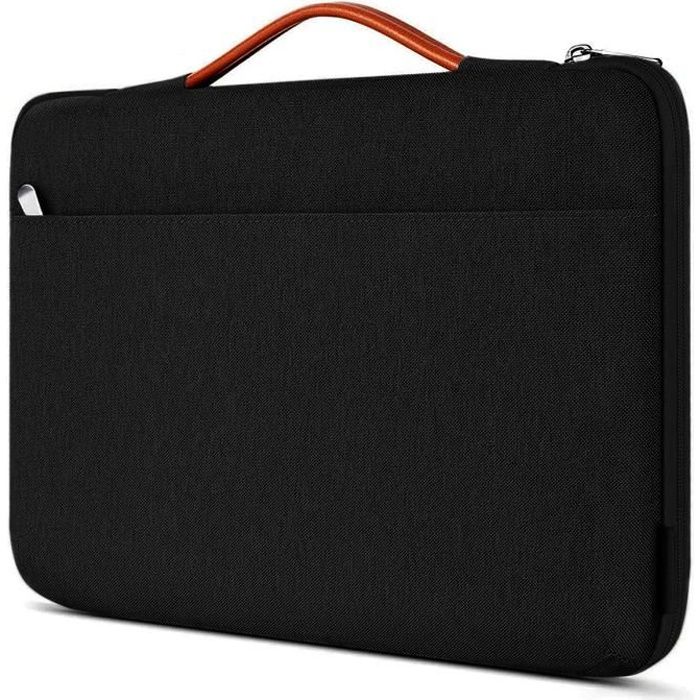 Sacoche de Protection et Transport (S-Noir-Orange) pour ordinateur Portable Apple MacBook Air 13.3-