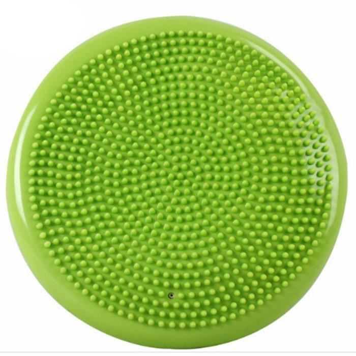 Tapis de balle de Massage de Yoga gonflable de disque d'équilibre de stabilité vert
