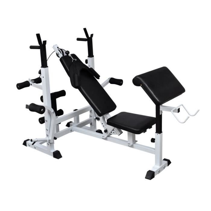 Banc de musculation Poids libres Fitness entrainement complet