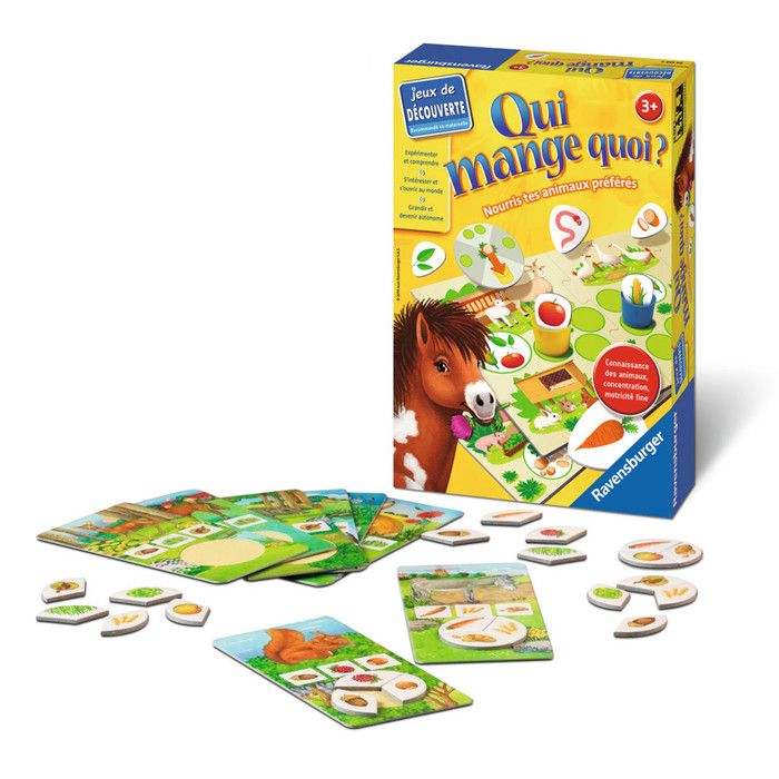 RAVENSBURGER Jeu éducatif Qui mange quoi ? - 3 ans et +