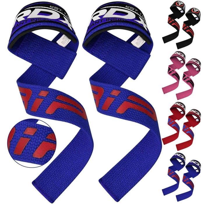 RDX Sangle Musculation Fitness Lifting Straps, Gym Levage Support de Poignet Bandage, Entraînement Bodybuilding Haltérophilie Gymn