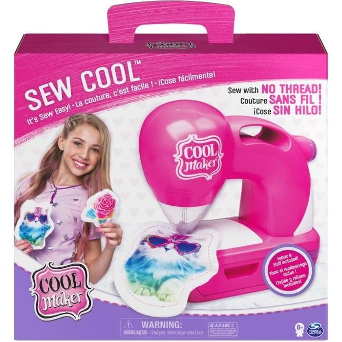 COOL MAKER – Machine à coudre Sew Cool - 6058340 - Loisirs créatifs pour enfants à partir de 6 ans - Jouet enfant
