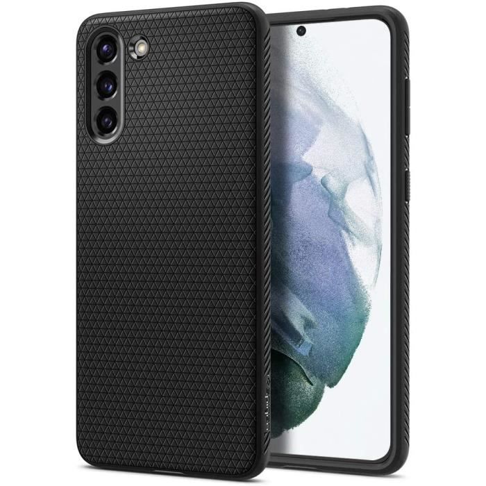 Spigen Liquid Air Coque Compatible avec Samsung Galaxy S21 Plus - Noir