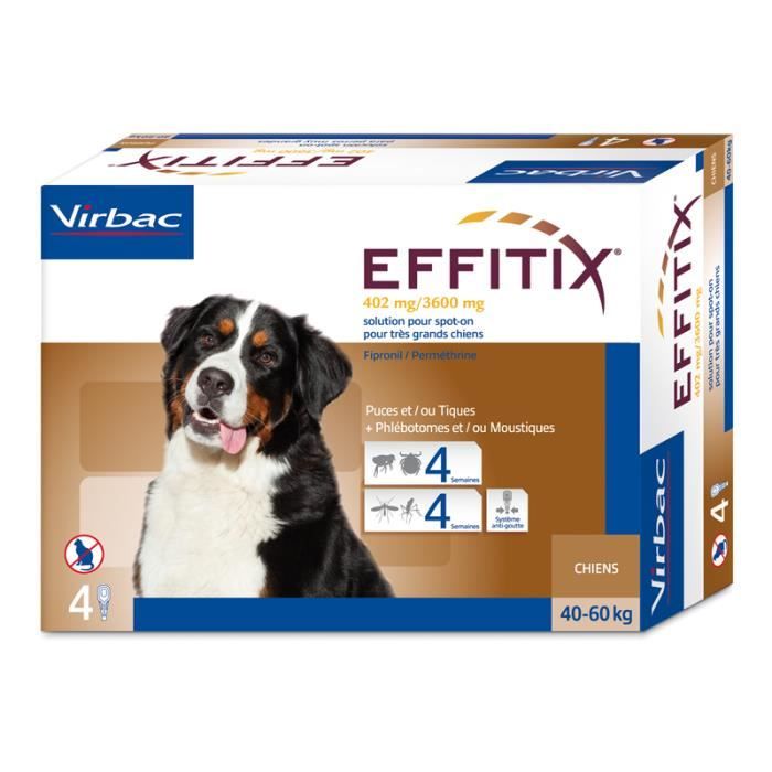 Virbac - Effitix très grand chien (40 à 60 kg) Unique