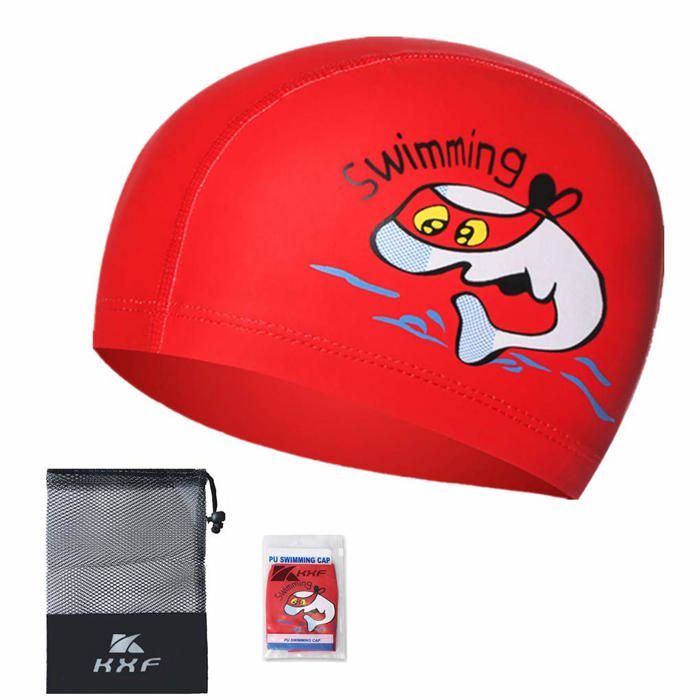 Bonnet De Bain Enfant TODREMOU – 3-10 Ans, En PU, Ajustable, Motifs Fun – Protège Les Cheveux Du Chlore Et Sel – Pour Piscine, Bain, Aquagym