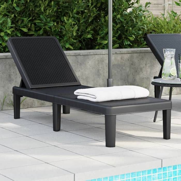 vidaXL Chaise longue réglable