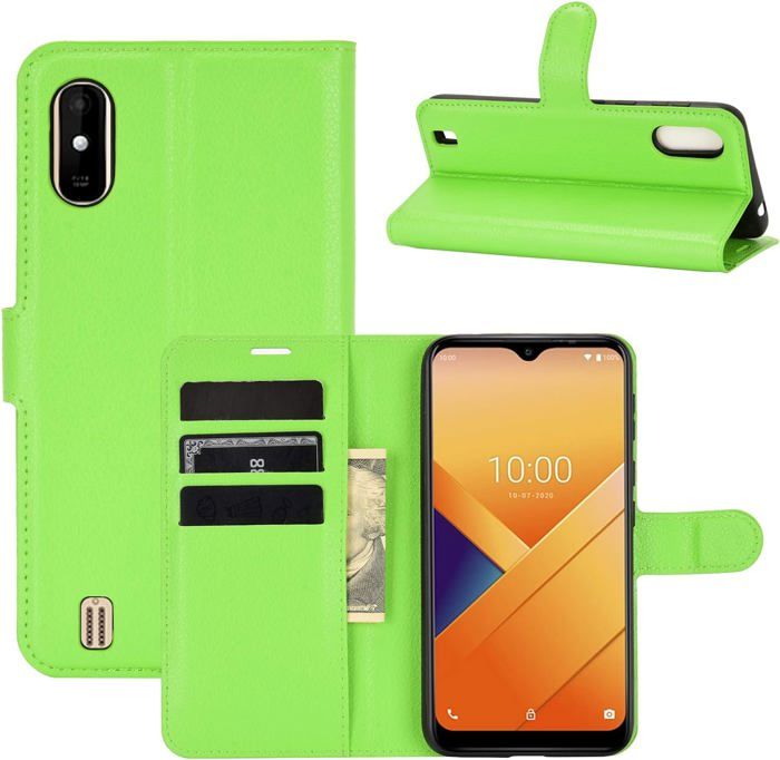 Housse Livre Magnétique Portefeuille Pour Wiko Y61 (W-K560) - Avec Verre Trempé, 6 Couleurs