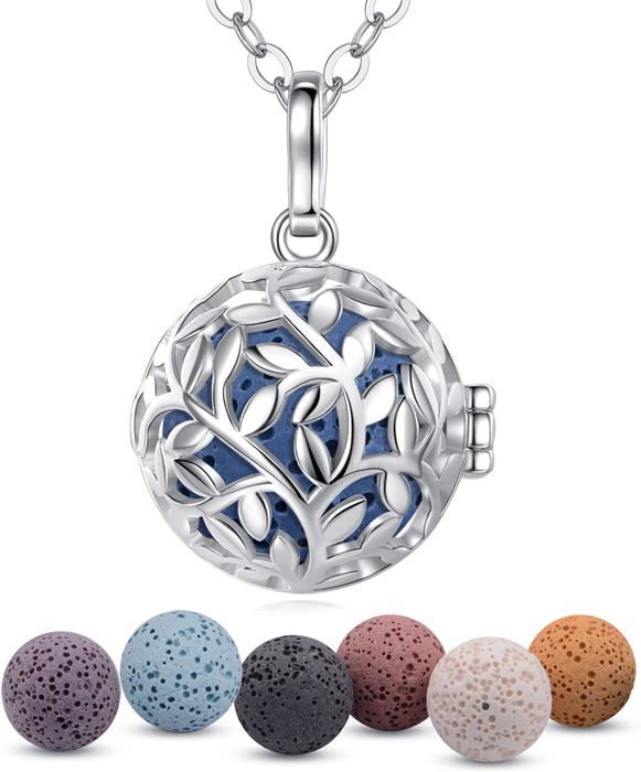 Collier Pendentif Miroir Magique Antique - Chaîne Longue 51 Cm - Cadeau Saint-Valentin Pour Femme - Or Ou Argent - 3