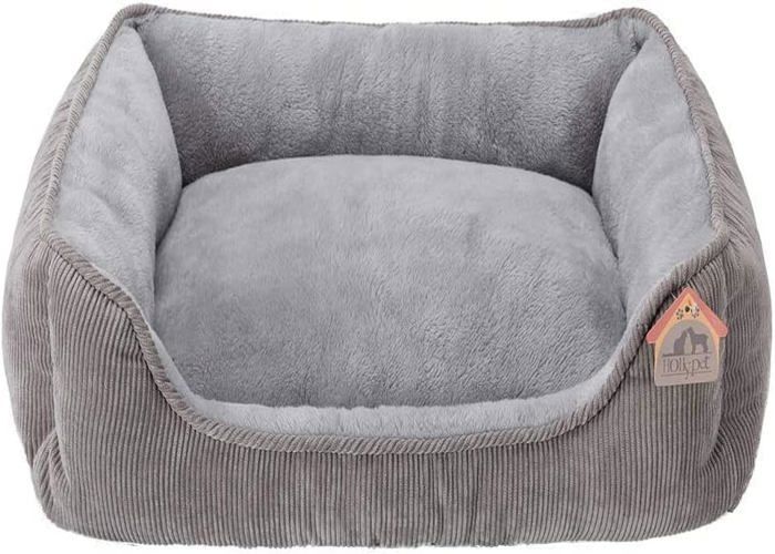 Meilleurs prix pour Panier Pour Chat Lit Pour Chat Et Petit Chien,Nid Rectangle De Peluche Pour Chiot,Niche Pour Sommeil,Coussin Pour Animal,Gris(55 *