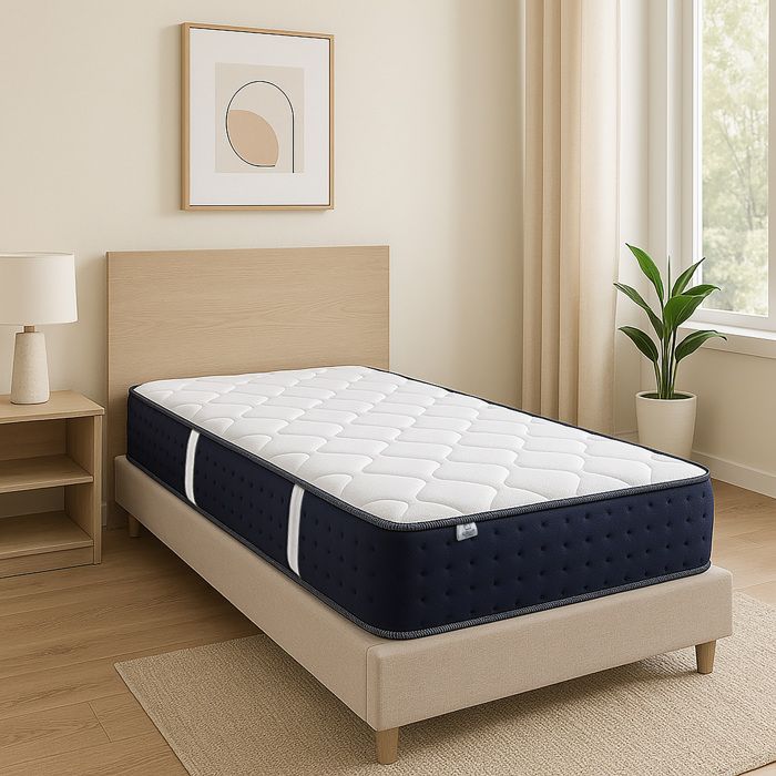 Matelas 90x190 cm Zen 20 cm mousse haute densité ferme indépendance du couchage face été/hiver