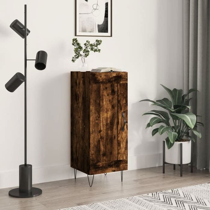 SALE 2025Meuble bas bahut vaisselier - Buffet - Chêne fumé - 345x34x90 cm - bois dingénierie1596 Kg 6263