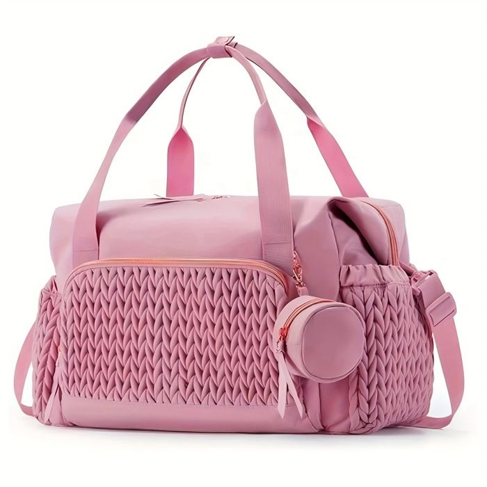Sac à langer pour bébé sac à main grande capacité sac à langer de voyage sac dhôpital pour naissance avec pochette pour tétine-Rose