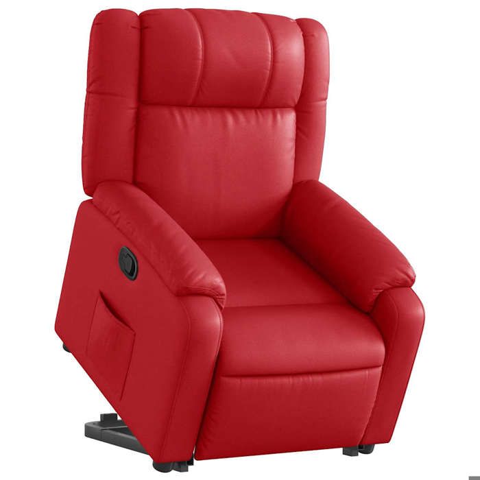 CLARENCE® Fauteuil TV/Chaise de salon/ Fauteuil inclinable - 1 PLACE - Rouge Similicuir LV3580