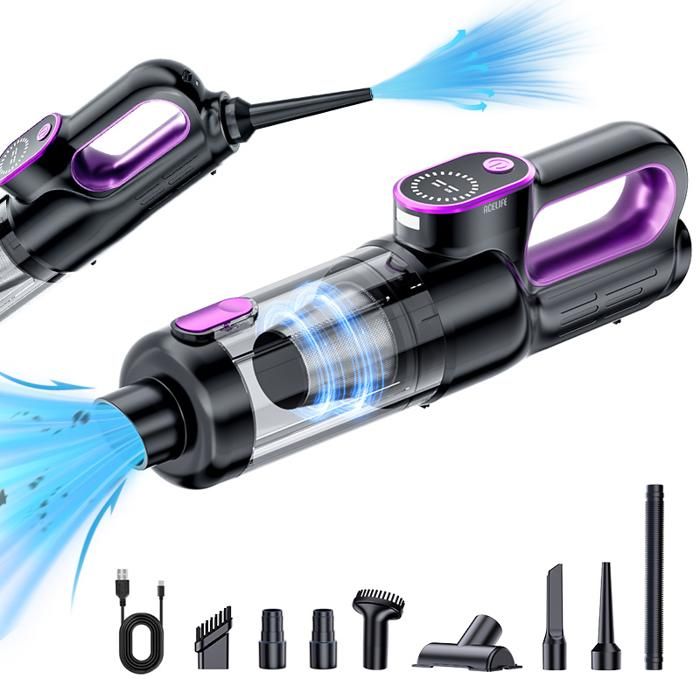 Aspirateur à Main Sans Fil Rechargeable- ACELIFE - 26000Pa - jusqu 30 Mins - Affichage LED - VoitureMaisonBureau