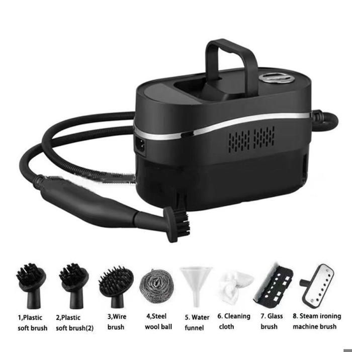 Nettoyeur vapeur portatif - ULISEM - 220V - Haute pression - Réservoir 1.2L - Design noir - Ulisem