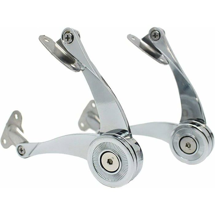Charnières pliables à fermeture douce - OKZ® - Lot de 2 - Angles réglables 75° 90° 110° - Alliage de zinc
