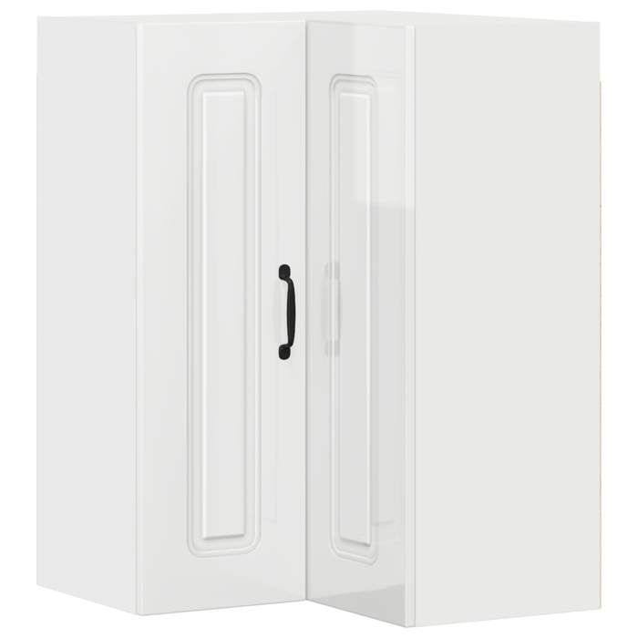 En solde Armoire de cuisine Kalmar Placard de cuisine Pieds réglables Blanc brillant 57x57x80 cm A1092