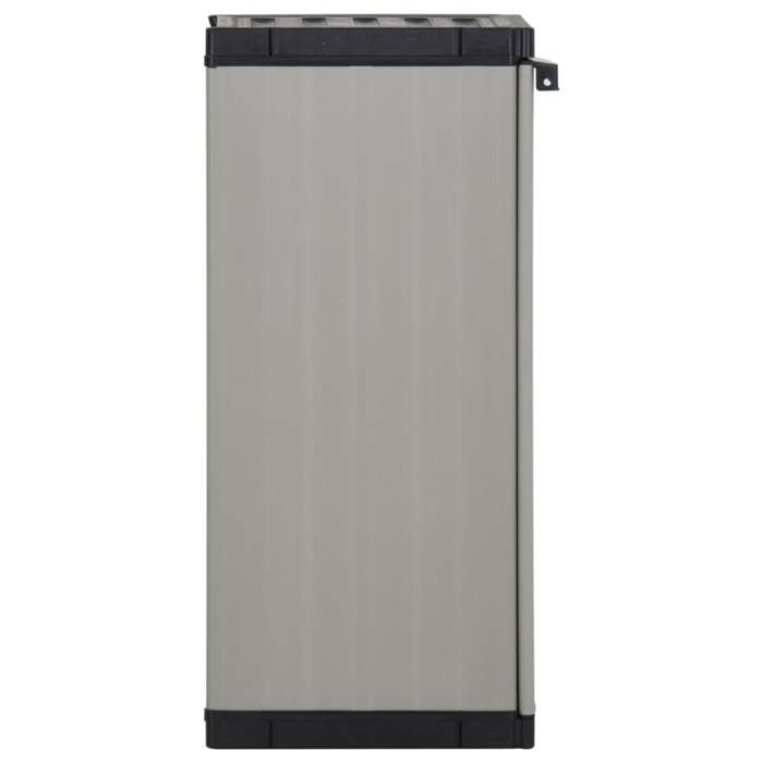 Gris - LEMON® Armoire de rangement de jardin - grand stockage - Haut de rangement - 1 étagère Gris/noir 35x40x85cm 393 - Soldes