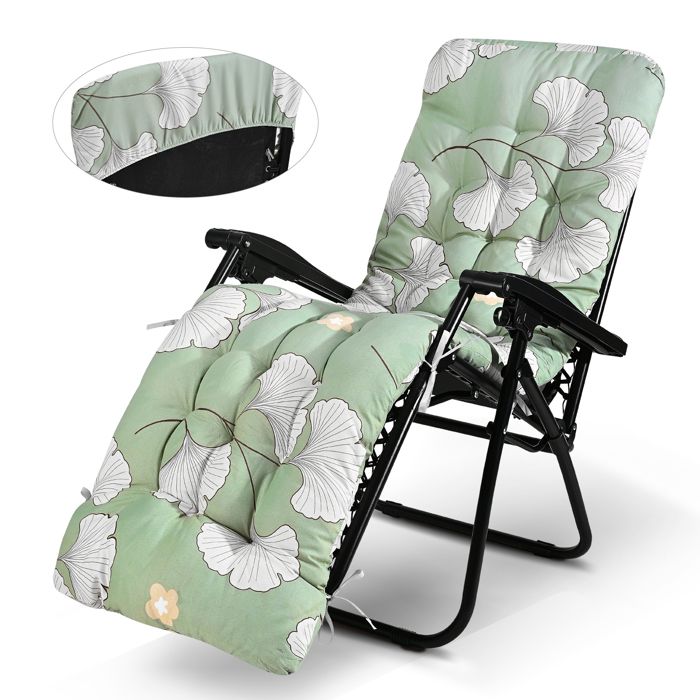 Coussin de Chaise Longue épaissir Bain de Soleil Coussin Transat Jardin intérieur extérieur Antidérapante Matelas Bain de Soleil 03