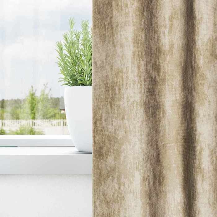 NEW®RIDEAU/Meuble de chambre - BESTMEUBLE - Rideaux en velours 2 pcs - pour maison - Crème 225x140cm Velours FR6856476