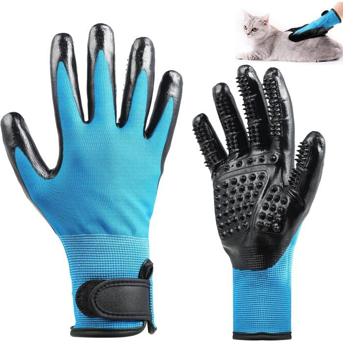 Gant Brosse Chat/Animaux (1 Paire) poils courts/moyens/longs chien/chat/cheval grooming/étrille