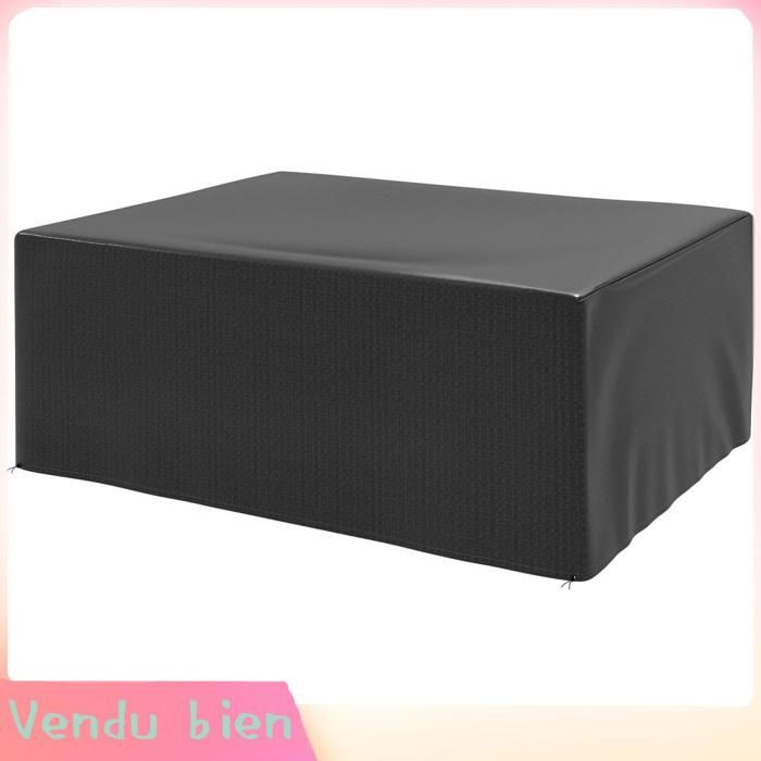 LIA Housse salon de jardin extérieure bâche de protection extérieure anti-UV en polyéthylène 235 x 190 x 90 cm noir