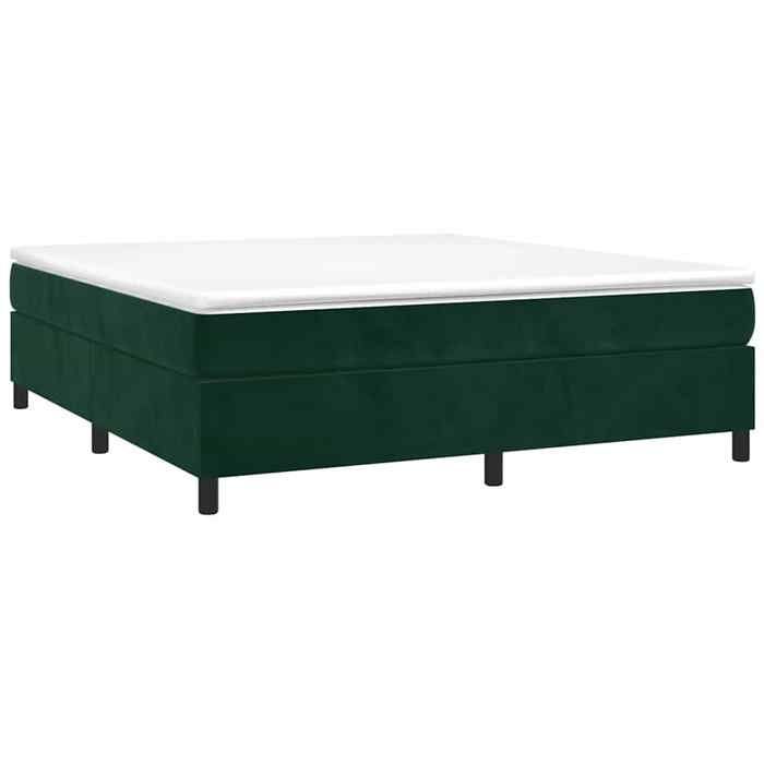 Structure de lit à lattes double - 2 Personnes - vidaXL - bois dingénierie - vert - 160x200 cm - pieds robustes - pour chambre plh9