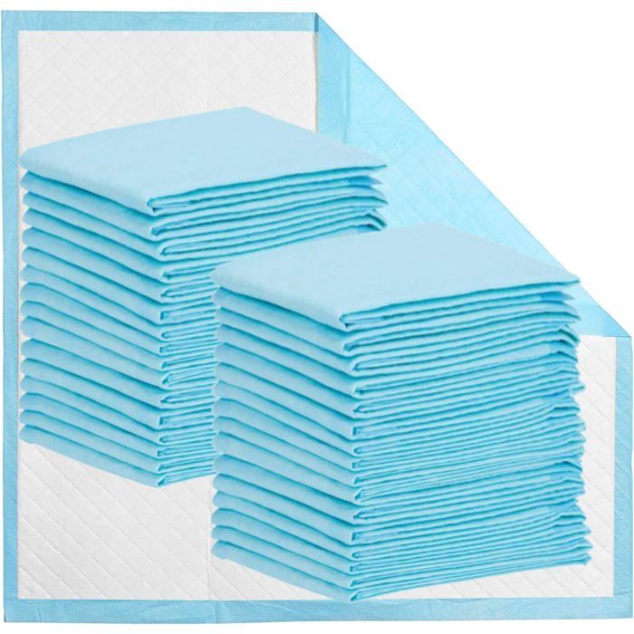 Alèse jetable absorbante lot de 25 - 80 x 90 cm - bleue 6 plis - protection matelas contre incontinence