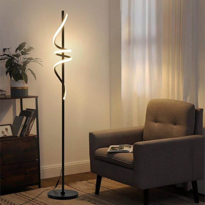 Lampadaire Sur Pied Salon Led Dimmable Moderne Lampe Sur Pied Avec Télécommande Et Pédale48W 3 Températures De Couleur Lampa[RD80]