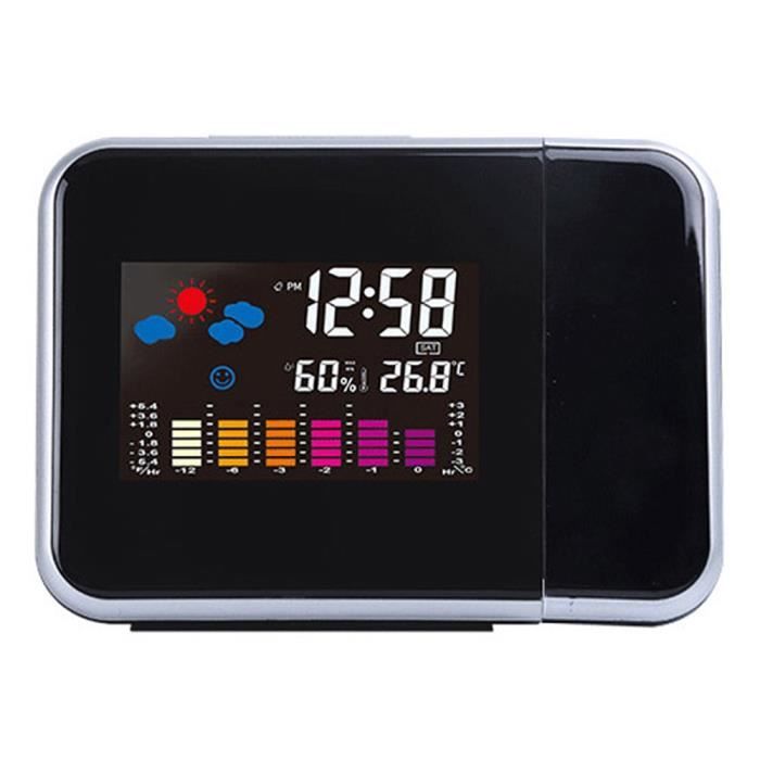 Réveil Numérique à Projection Pour Enfants - Température - Thermomètre De Bureau - Affichage De L'heure Et De La Date - Horloge De Table - Cheval De