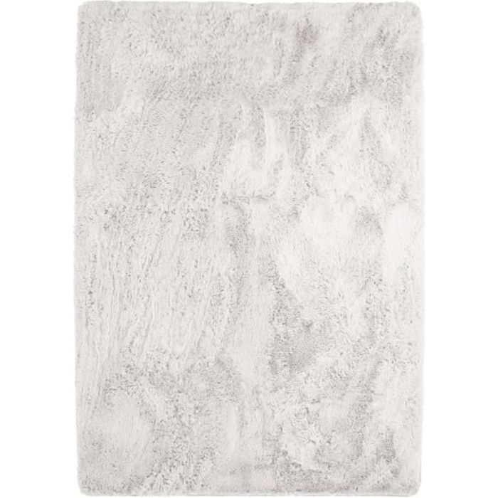 NEO YOGA - Tapis de salon ou chambre - Microfibre extra doux - 225 x 340 cm - Blanc