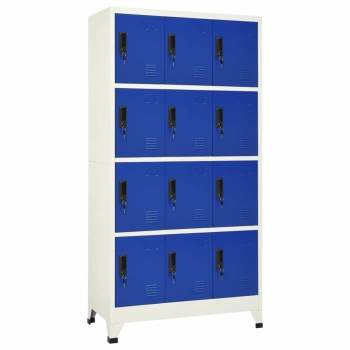 Armoire métallique à 12 casiers