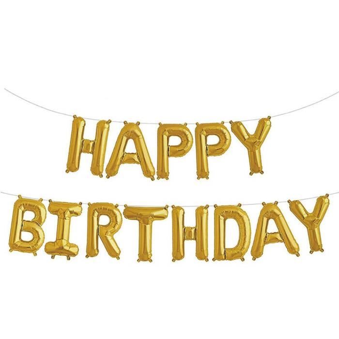 Joyeux Anniversaire Ballon Banniere 13 Lettres 16 Pouces Alphabet Ballons Banniere Pour Birthday Party Decor 3ax6ad Cdiscount Maison