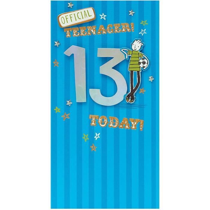 Carte D Anniversaire 13 Ans Pour Garcons Carte D Anniversaire 13 Ans Carte D Anniversaire Pour Adolescents 998 Cdiscount Beaux Arts Et Loisirs Creatifs