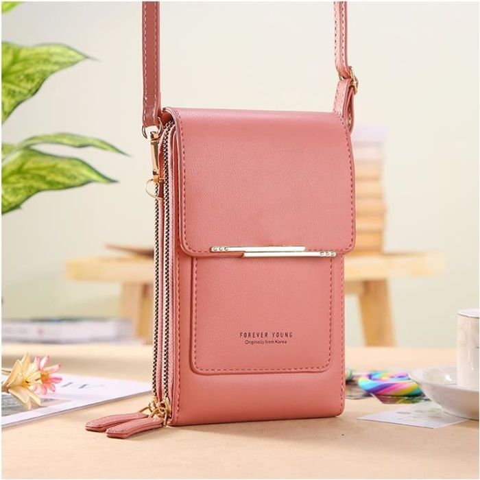 Femmes Sacs Portefeuilles En Cuir Souple Écran Tactile Téléphone Portable Sac À Main Bandoulière Bandoulière Sac À Main pour Femme