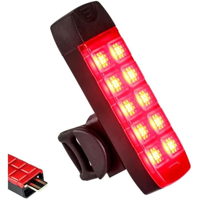 Feu Arrière Vélo SEEMEE 200 V3.0 - 200 Lumens, Rechargeable USB-C, Capteur De Frein, étanche
