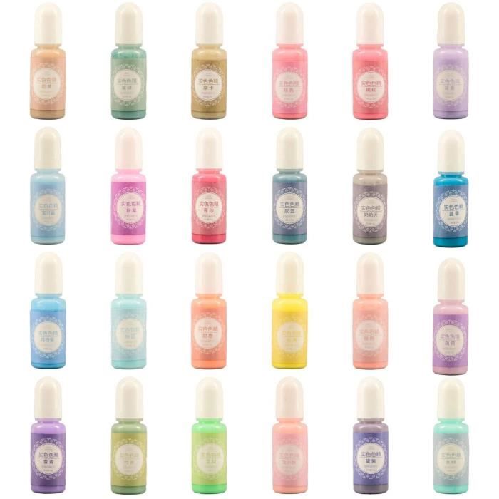 Lot De 32 Pigments En Poudre De Mica - Pour Savon, Bombe De Bain, Bougies, Maquillage - Couleurs Vives Et Résistantes