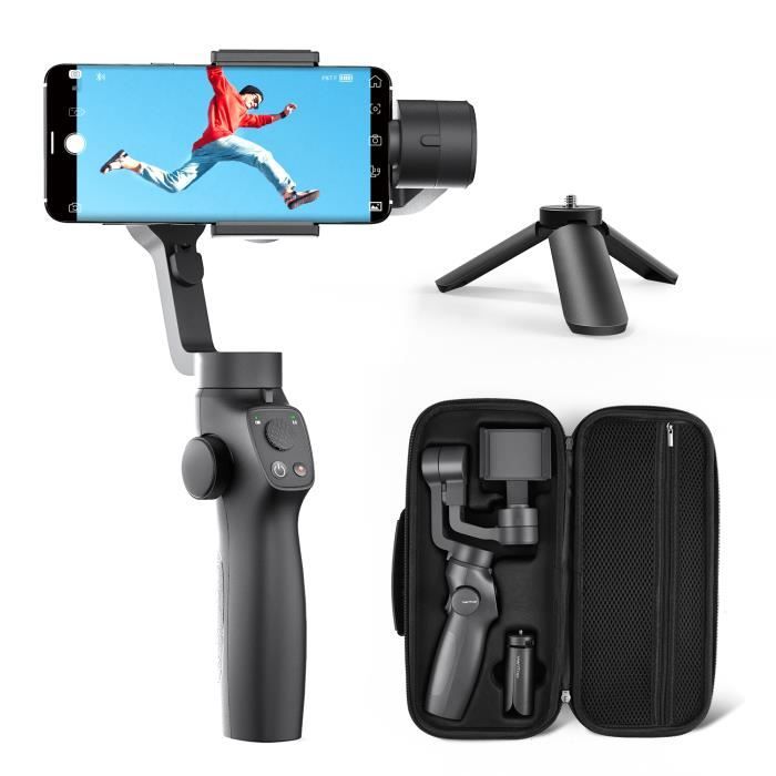 Cocoda Stabilisateur Smartphone Samsung etc Pixel Support Selfie pour Téléphone Adaptateur Trépied Prenez à Une Main avec Télécommande Amovible & Filetage 1/4 pour iPhone