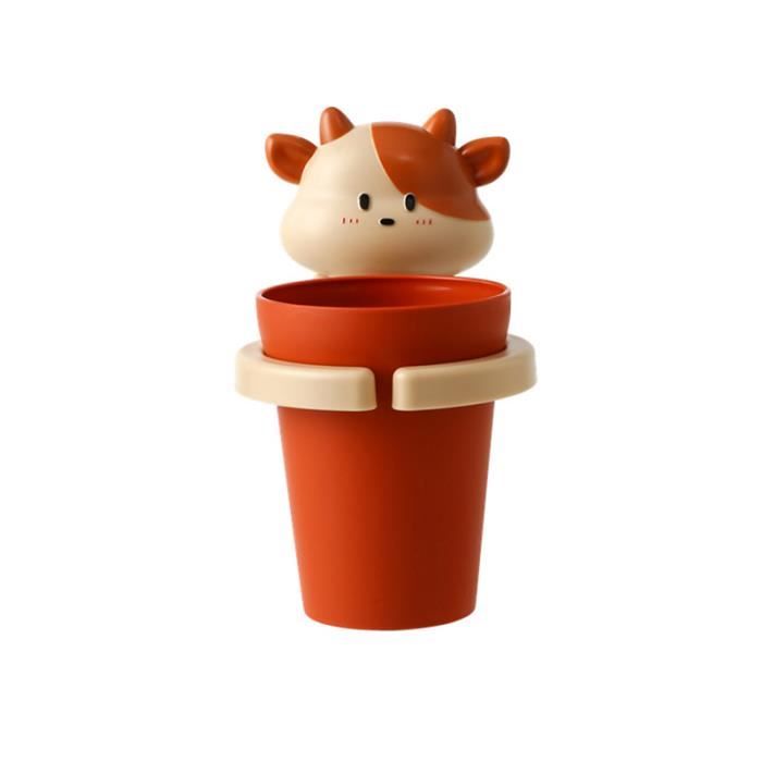 4 Gobelets De Bain De Bouche En Plastique Motif Ours Mignon - Multicolores, Dimensions 9,5x8,3 Cm