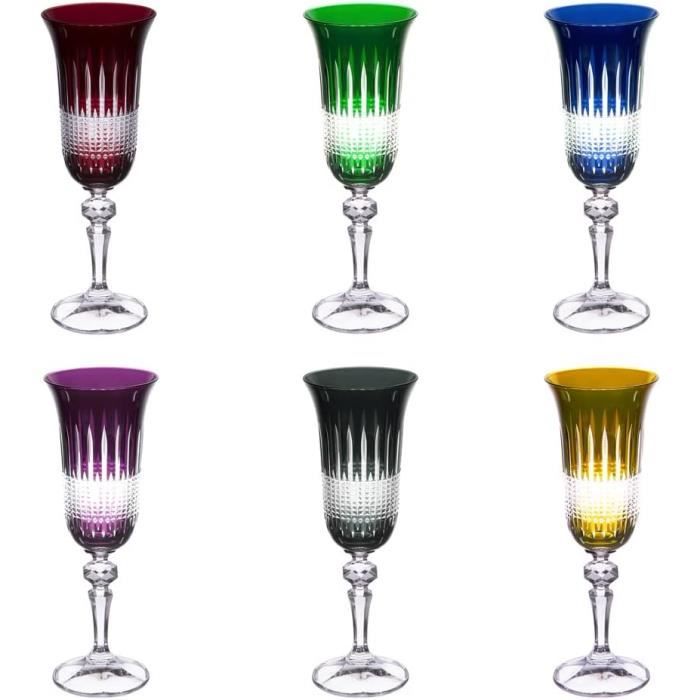Boite de 6 flûtes à champagne - Timeless couleurs main image 1