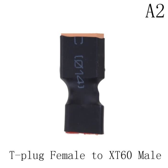 2 Adaptateurs XT60 Mâle Vers T-Plug Femelle – Câble Silicone 10 Cm 14AWG – Pour RC Chargeur ESC 🔌