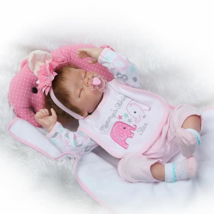 TD® 55 cm de haut poupée renaissance jouet simulation bébé silicone  matériel 22 pouces rose simulation poupée bébé jouets et cadeaux -  Cdiscount Jeux - Jouets
