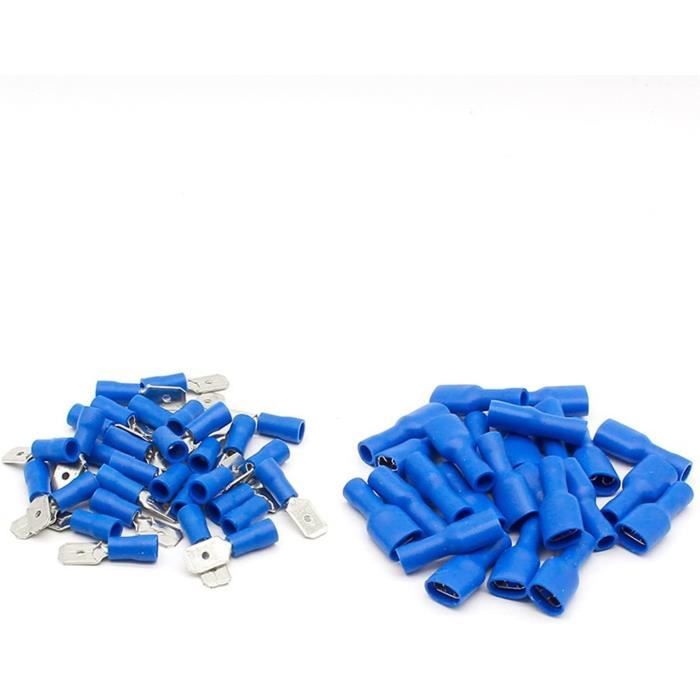 Lot De 10 Connecteurs à Sertir Cosses E0508 - AWG 22/0,5 Mm² - Jaune - Neuf