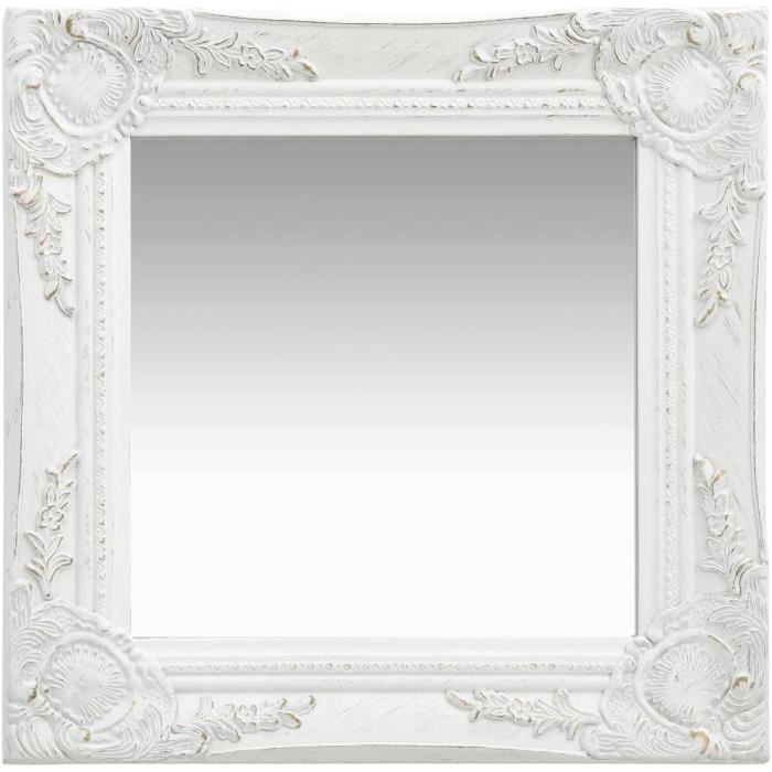 Miroir Mural Style Campagne Avec Volets - Cadre Métal Marron 80x47 Cm - Neuf