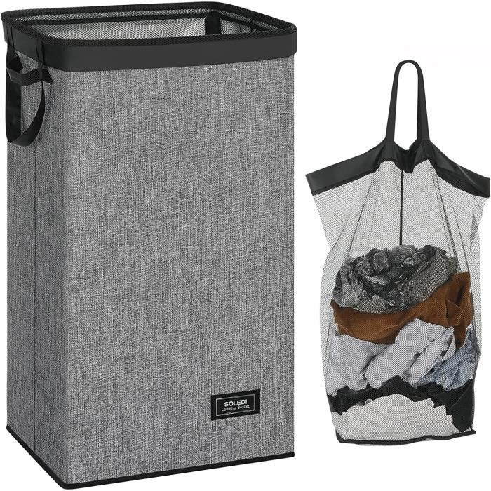 Lot De 3 Paniers à Linge Flexibles Livinja - Avec Poignées Et Aérations - Multicolores - Plastique Durable